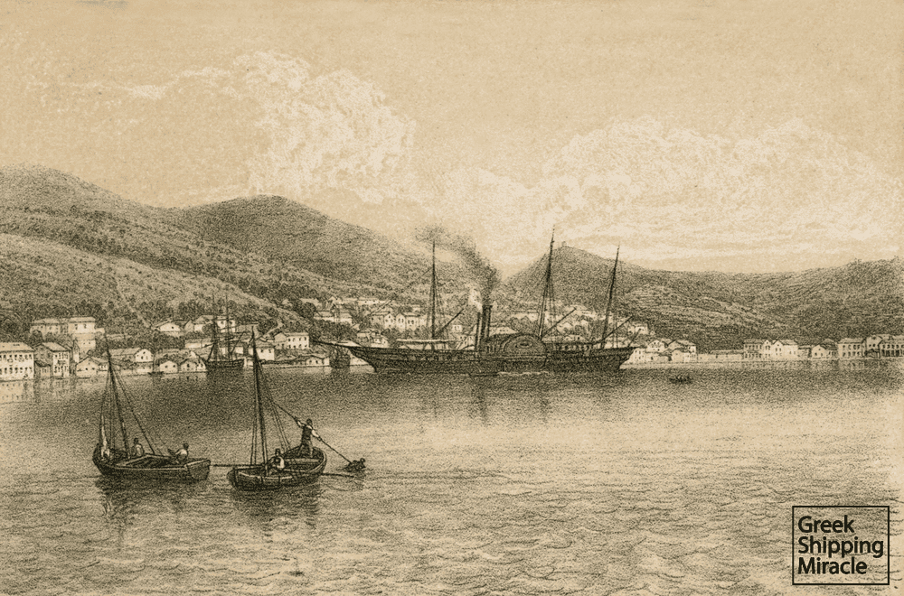 The island of Ithaca in the mid-1860s