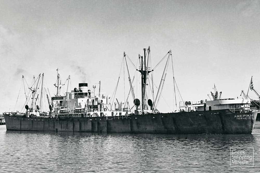 18. Το Liberty AMERIKI, ένα από τα 15 πλοία αυτού του τύπου που ταξίδεψαν με ελληνική σημαία στη διάρκεια του πολέμου.
