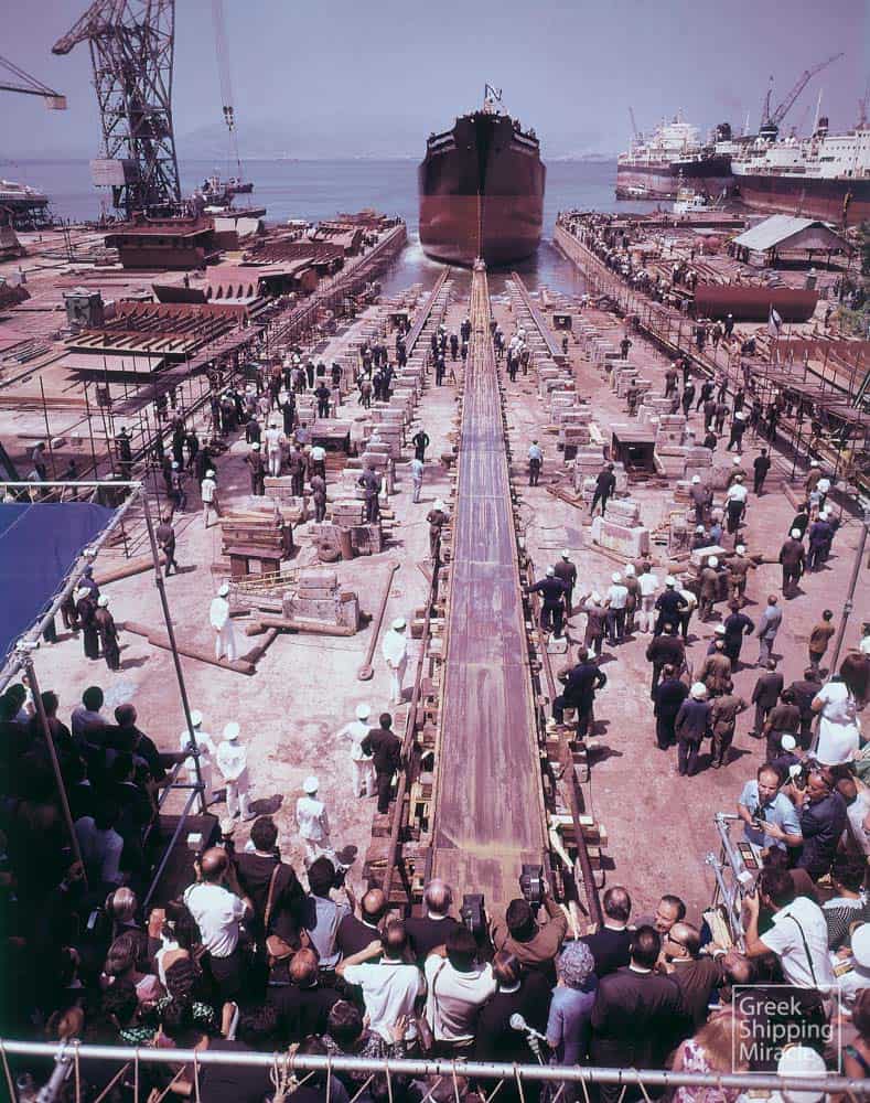 41. Η καθέλκυση του HELLENIC RENAISSANCE στις 3 Αυγούστου 1968.
