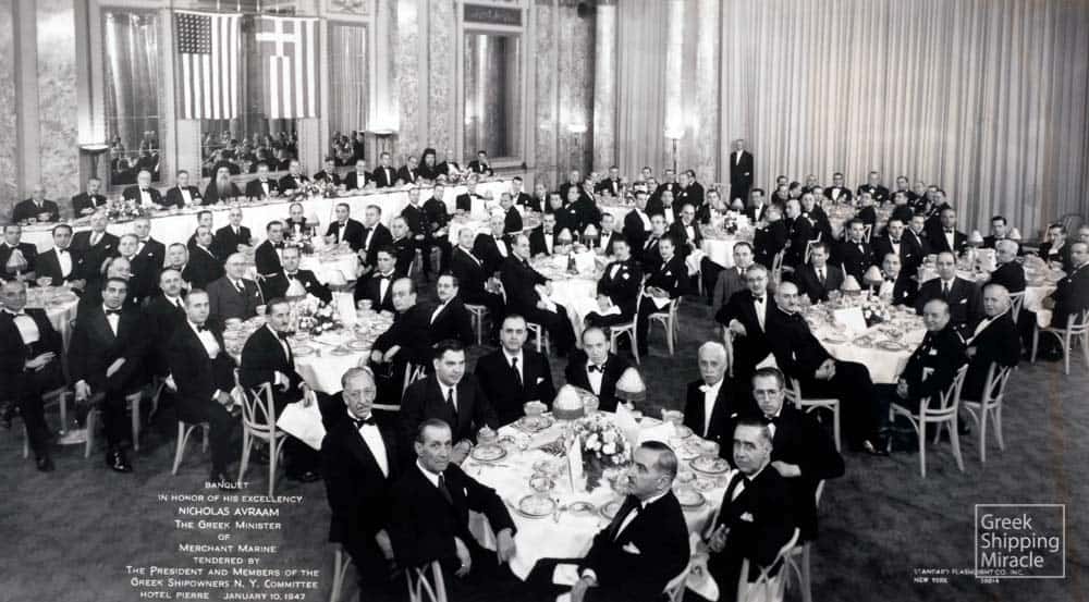 4. Η εκδήλωση προς τιμήν του υπουργού Εμπορικής Ναυτιλίας Νικολάου Αβραάμ στις 10 Ιανουαρίου 1947.