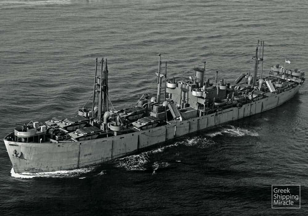 11. Το Liberty GEORGE H. THOMAS, κατασκευής 1942, στη διάρκεια του πολέμου. Αγοράστηκε το 1947 από τον Αριστοτέλη Ωνάση και μετονομάστηκε σε ARISTARCHOS.