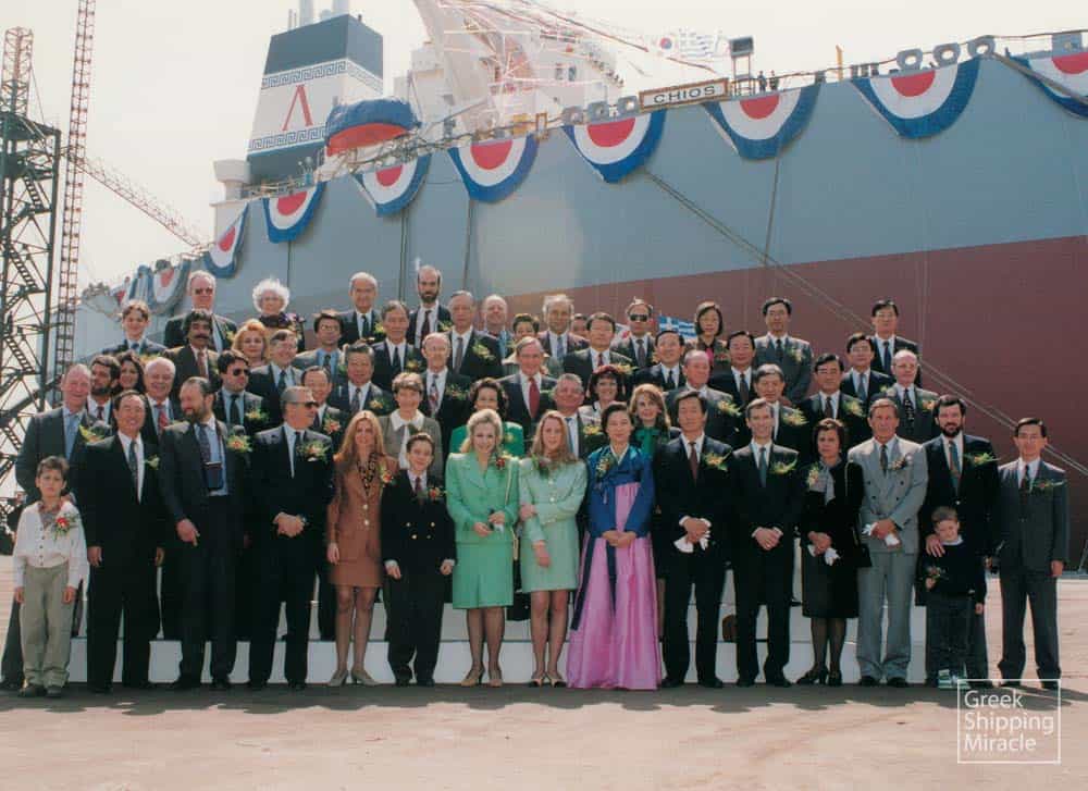 16. Στιγμιότυπο από την τελετή ονοματοδοσίας του δεξαμενοπλοίου CHIOS τον Μάιο του 1993 στο Ulsan της Νότιας Κορέας.