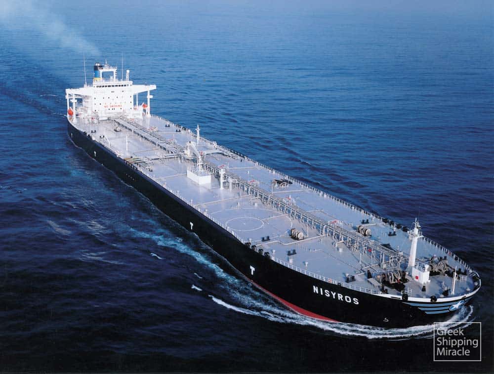 40. To crude oil carrier NISYROS κατασκευάστηκε το 1992 στα ιαπωνικά ναυπηγεία Ishikawajima-Harima Heavy Industries Co., Ltd., για λογαριασμό εταιρείας υπό τη διαχείριση της United Shipping & Trading Co.