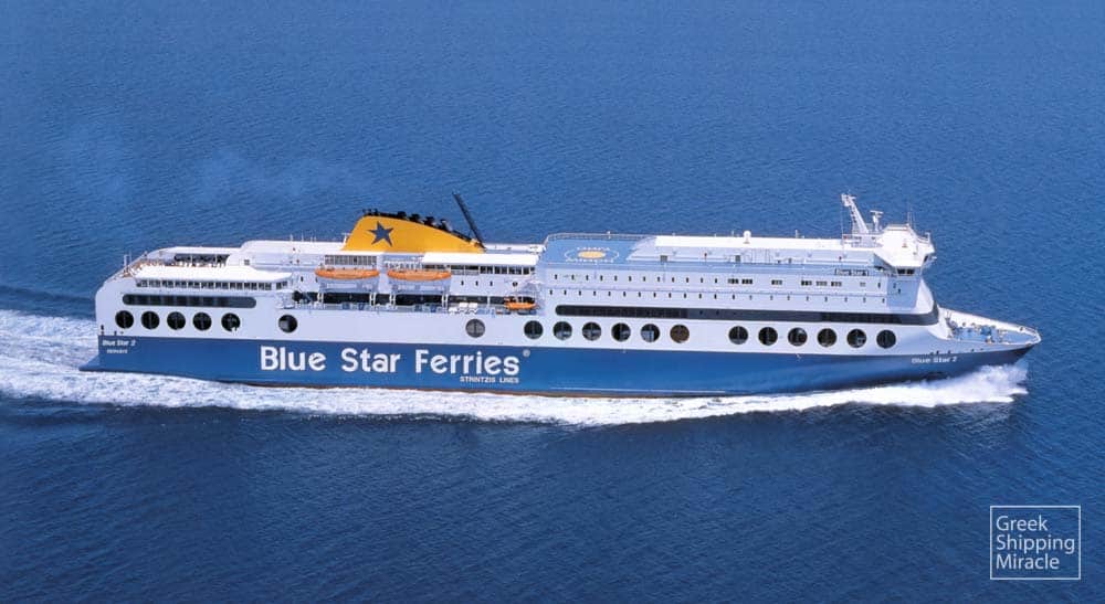 60. Το επιβατηγό/οχηματαγωγό BLUE STAR 2 κατασκευάστηκε το 2000 στα ολλανδικά ναυπηγεία Van der Giessen de Noord B.V. για την Blue Star Ferries.