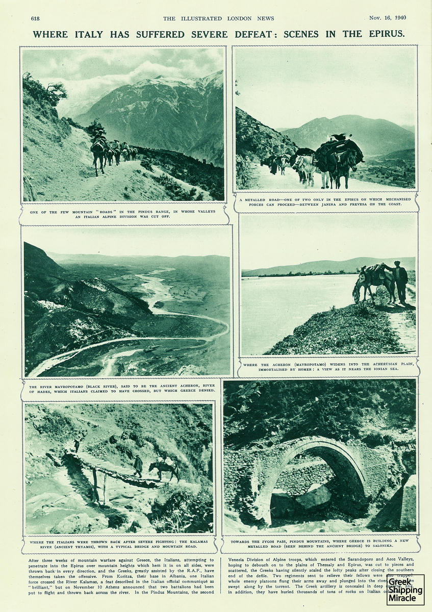 11. Άρθρο που δημοσιεύτηκε στην εφημερίδα The Illustrated London News, στις 16 Νοεμβρίου 1940, μετά την είσοδο της Ελλάδας στον ελληνοϊταλικό πόλεμο (1 από 4).