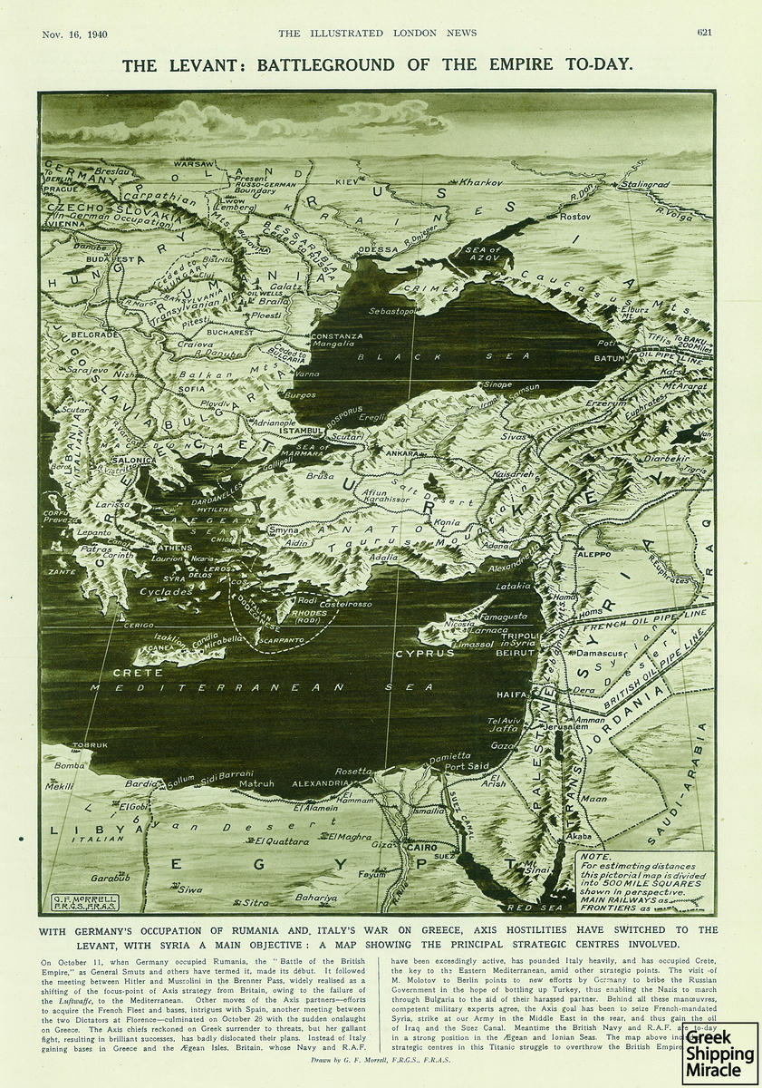 13. Άρθρο που δημοσιεύτηκε στην εφημερίδαThe Illustrated London News,στις 16 Νοεμβρίου 1940, μετά την είσοδο της Ελλάδας στον ελληνοϊταλικό πόλεμο (3 από 4).