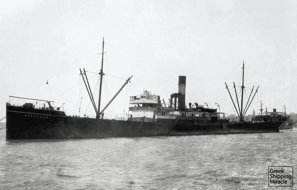 The 1907-built Greek steamship K. KTISTAKIS, acquired in 1927 by Georgios K. Ktistakis.
