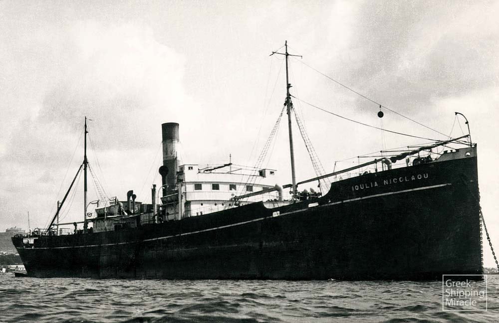 11. The 1915-built Greek steamship IOULIA NICOLAOU, acquired in 1933 by Nicolaos G. Nicolaou for about 5,800 pounds.