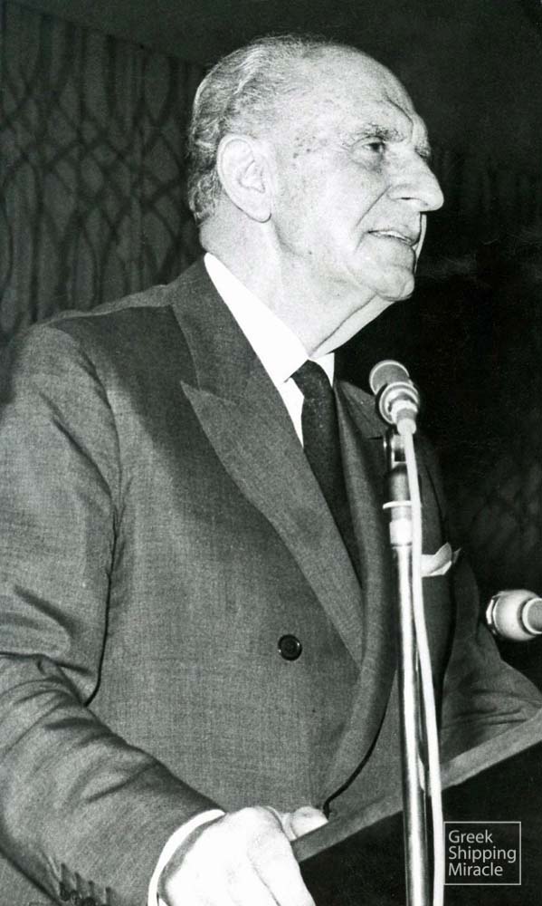 13. From the First Maritime Conference in August 1964. Prime Minister George Papandreou delivering his speech.