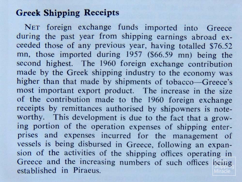 16. Press cutting from the British magazine Shipping World, dated 12 April 1961, referring to Greek shipping receipts.