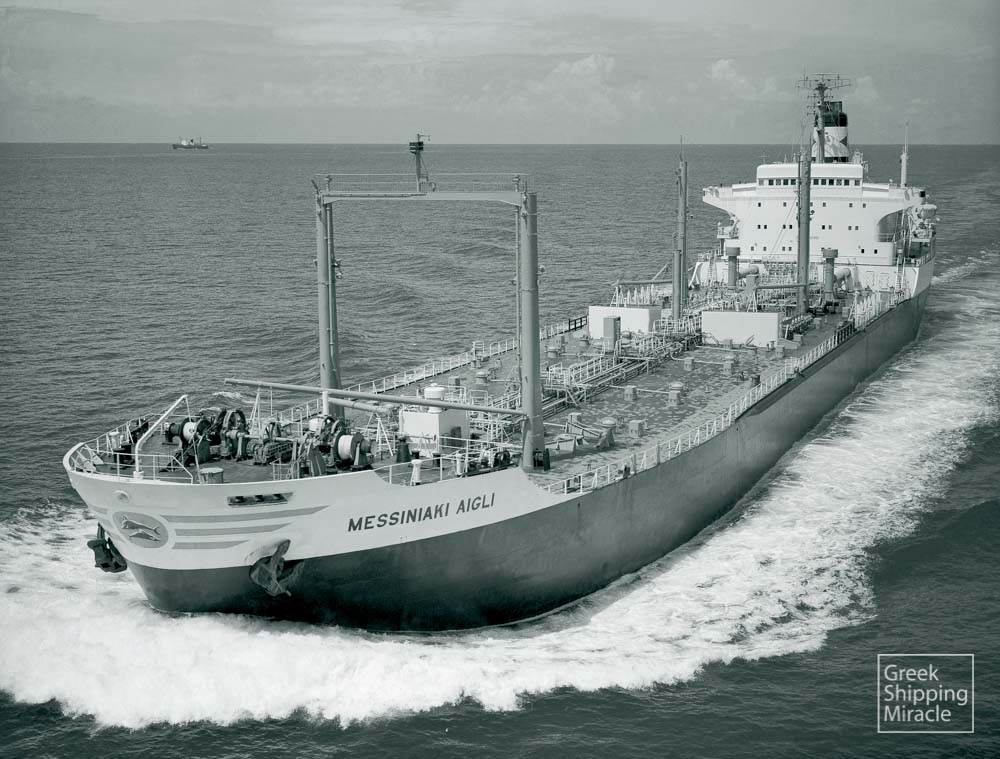 29. The MESSINIAKI AIGLI, built in Japan in 1969 for a company under the management of the M.A. Karageorgis group, marked the beginning of Greek investments in the sector of product tankers.