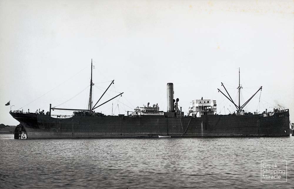 33. The 1905-built steamship KOSTI, owned by John D. Chandris, became the first Greek shipping casualty after the outbreak of WWII.