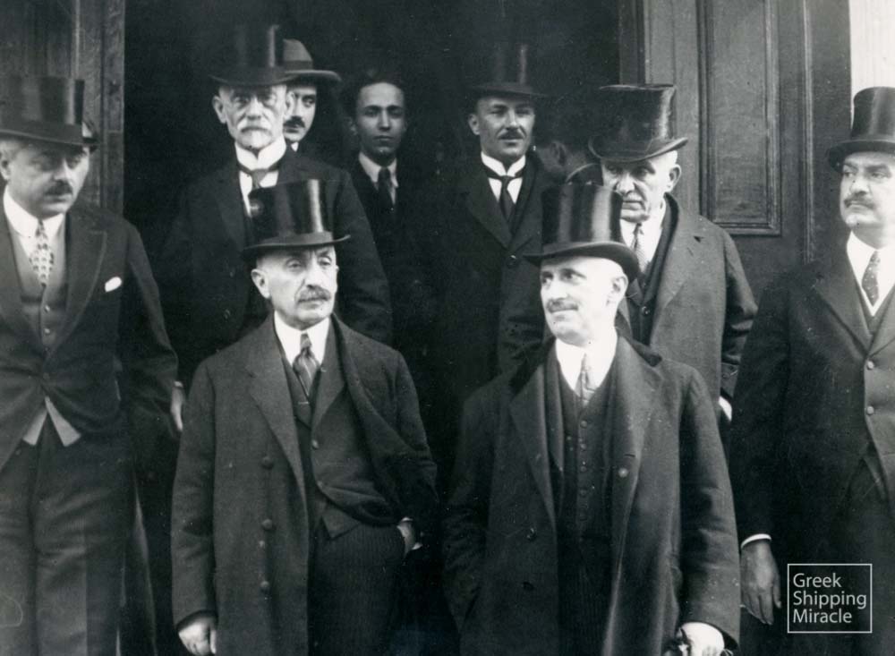35. The government under Panaghis Tsaldaris (pictured bottom left) responded positively to proposals made by the Union of Greek Shipowners. On the extreme right is Andreas Michalakopoulos, who had previously headed a committee in order to examine shipping matters.