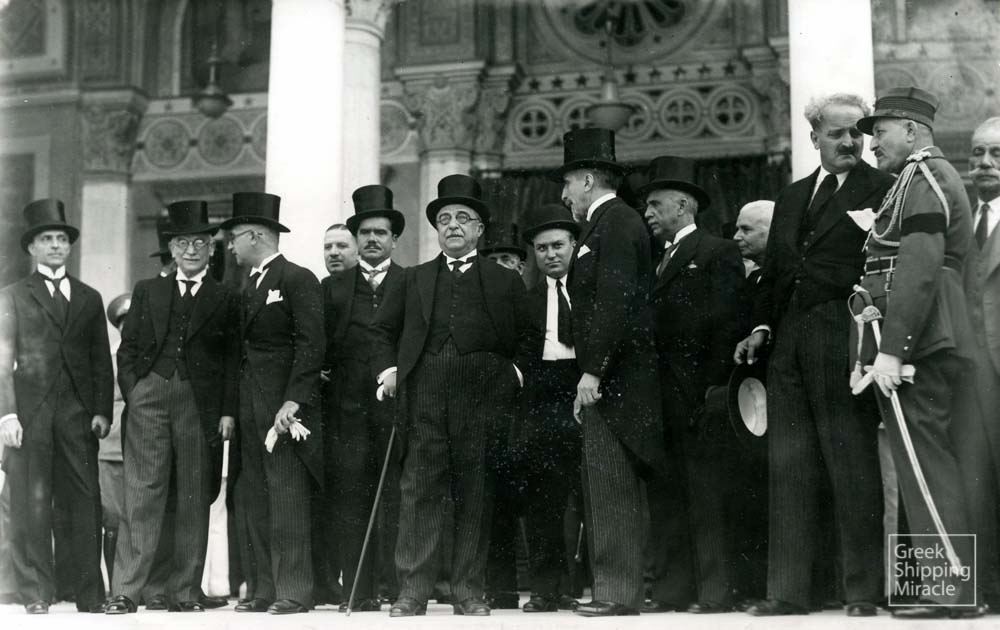 43. Prime Minister Ioannis Metaxas with members of his government before the declaration of War.