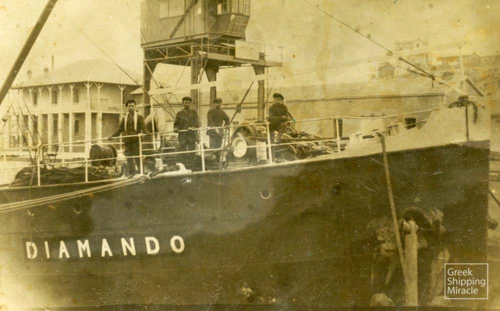 44. Members of the crew of the 1903-built Greek steamship DIAMANDO.